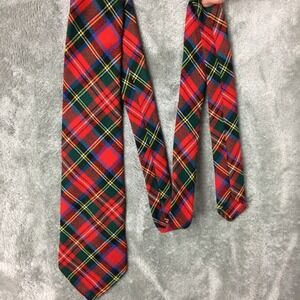 Ingles Buchan Wool Neck Tie Royal Stewart Plaid Tartan Made in‎ Scotland